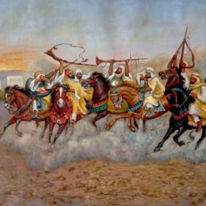 men from the maghreb on horses