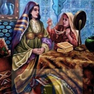 the arab lady with her maid of honor