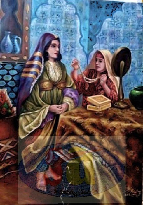 the arab lady with her maid of honor the arab lady with her maid of honor