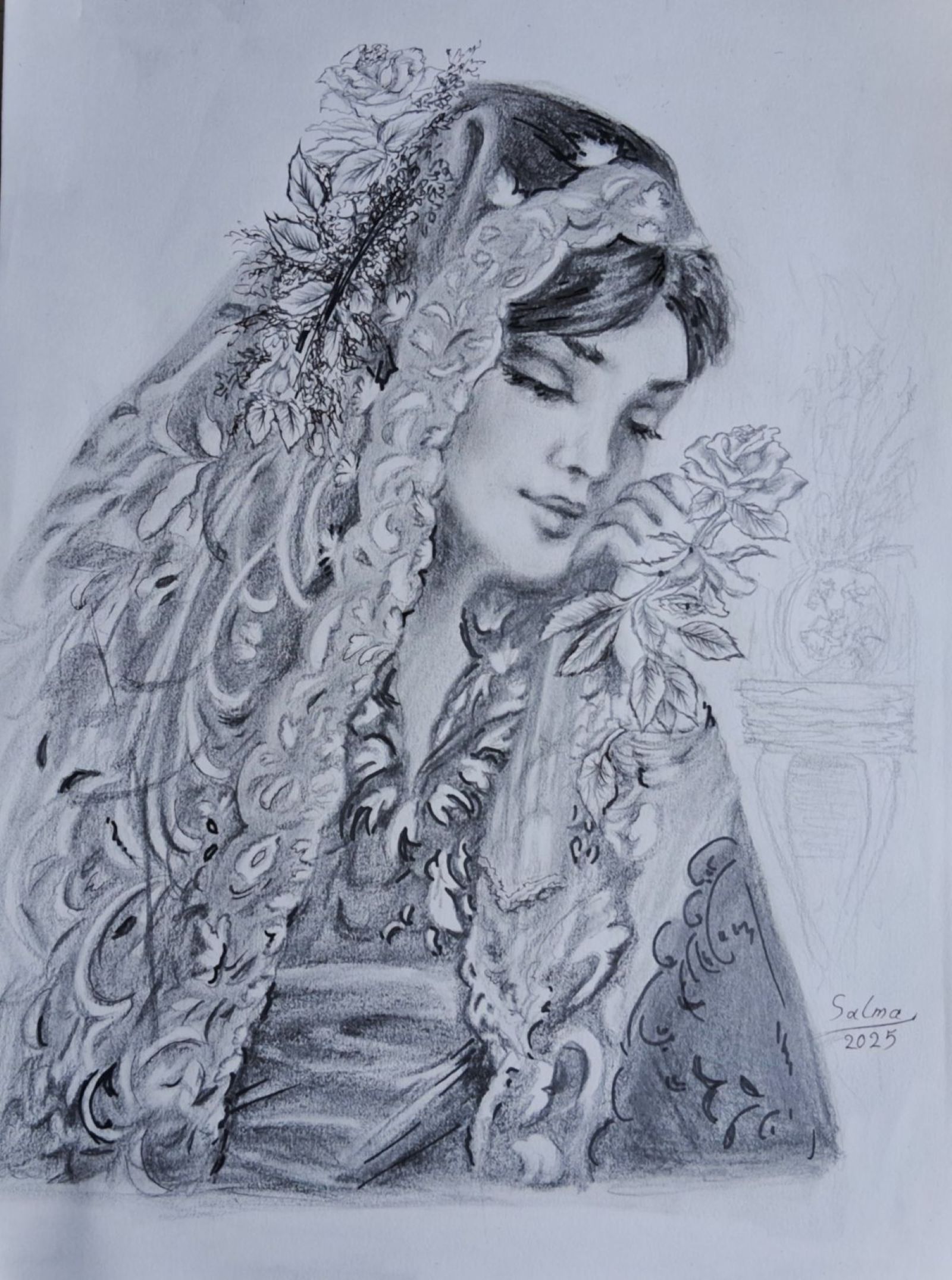 A young woman wearing a scarf - Image 3